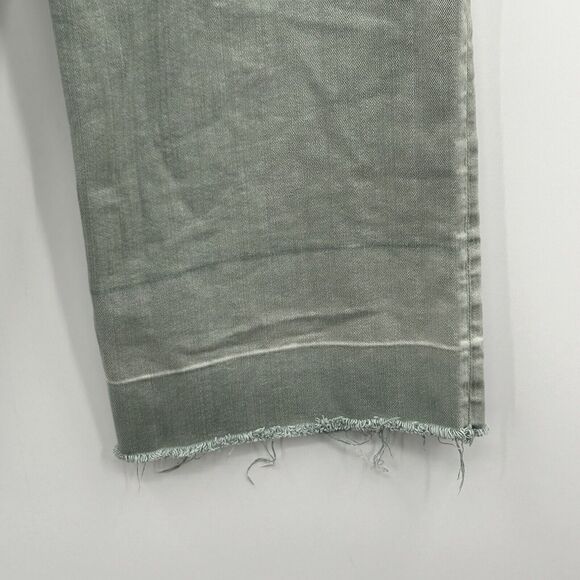 AG The Etta High Waisted‎ Wide Leg Crop Jeans Women’s 31 (32/25) Sage Green - Picture 9 of 12